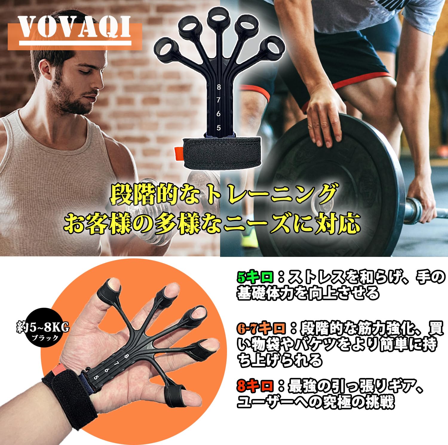 Amazon | 【VOVAQI 2024強化版 フィンガーパワー】ハンドグリップ 握力